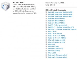 Scopri di più sull'articolo Apple rilascia iOS 6.1.3 Beta 2 per gli Sviluppatori