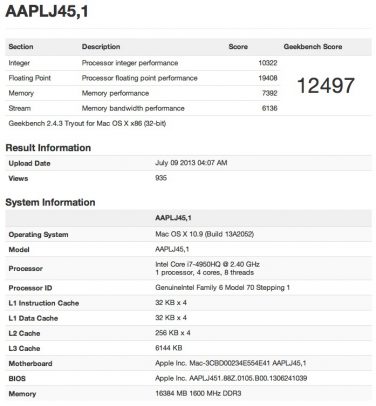 Benchmarks della prossima generazione di MacBook Pro