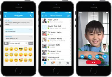 Aggiornamento Skype per iOS 7