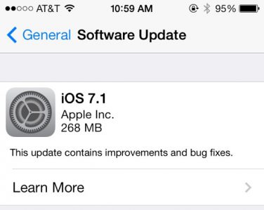 Apple ha rilasciato iOS 7.1