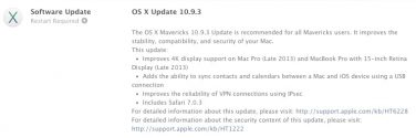 È arrivato l’aggiornamento OS X Mavericks 10.9.3