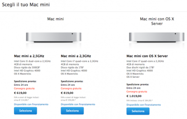 Riduzioni di prezzo per Mac Mini e Apple TV