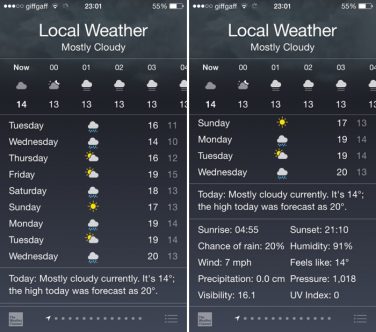 Apple rimpiazza Yahoo Weather