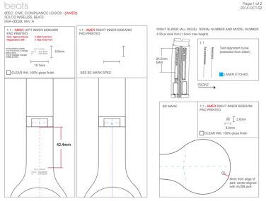 Brevetto per lo sviluppo di Beats Solo2 Wireless