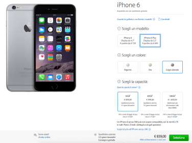 Si riducono i tempi di consegna di iPhone 6 e iPhone 6 Plus