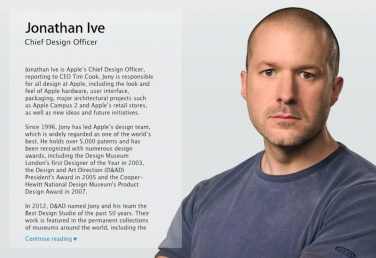 Jony Ive diventa Chief Design Officer