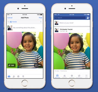 Facebook supporta le foto Live di Apple